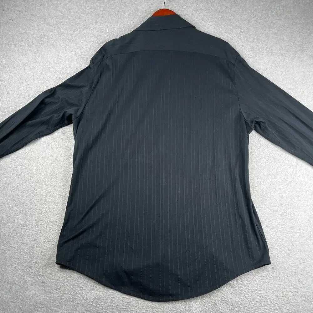 Banana Republic Shirt XL Black Flip Cuff Casual Button Up Long Sleeve Mens